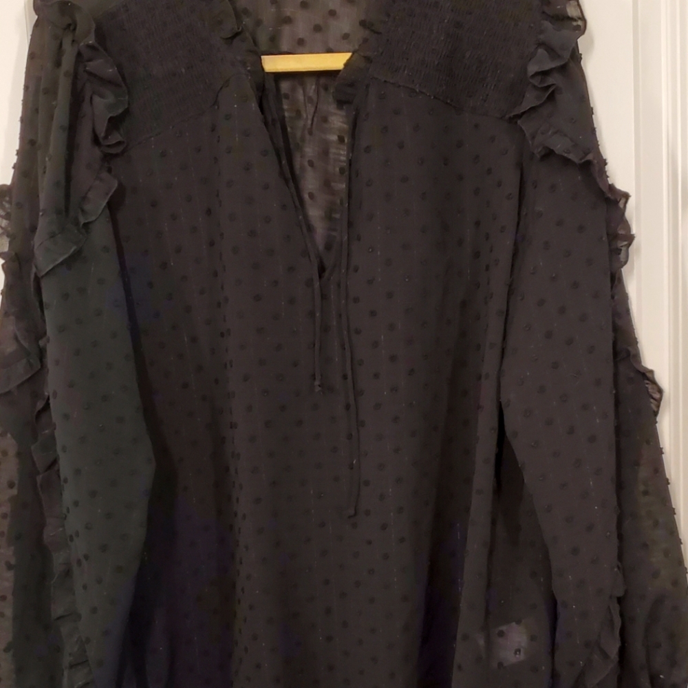 Express Metallic Clip Dot Ruffle Balloon Sleeve